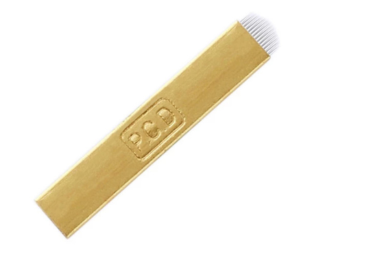 Permanent Makeup Machine Needles Yellow Size 0.25mm Stable Flex Blad