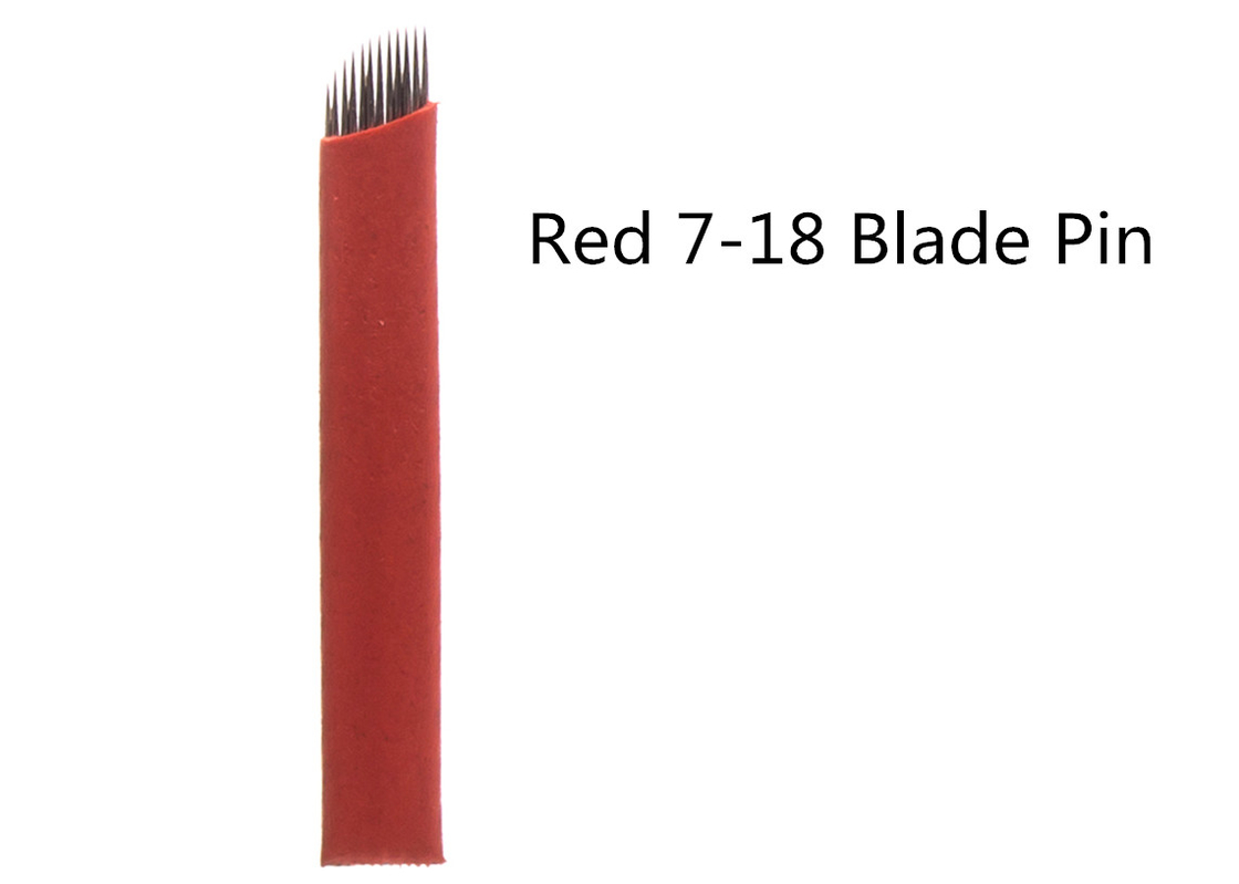 18 Pin Manual Tattoo Needles 3D Embroidery Round / Slant Shape Single Use